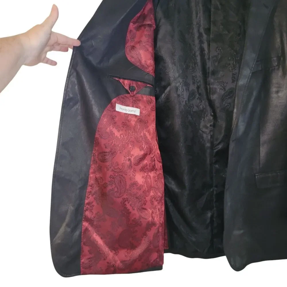 Pronto Uomo Black Sport Coat Classic Wool Blend